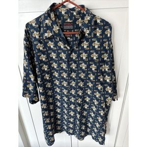 FUBU Button Up Shirt Mens XL All Over Print